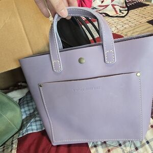 Portland Leather Mini Lavender Crossbody
